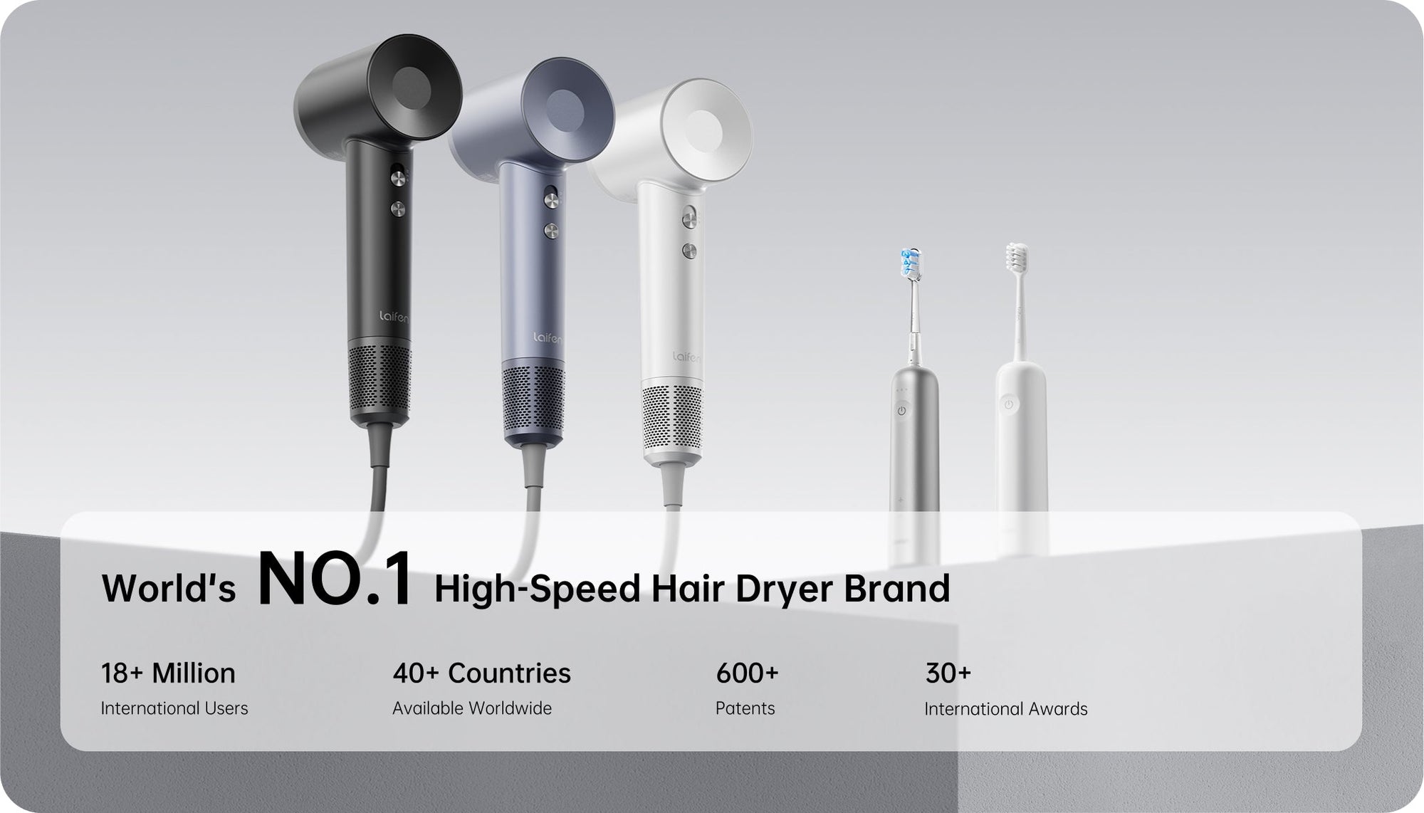 Laifen - World's NO.1 High-speed hair dryer brands: 18+ million international users, 40+ countries, 600+ patents, 30+ international awards