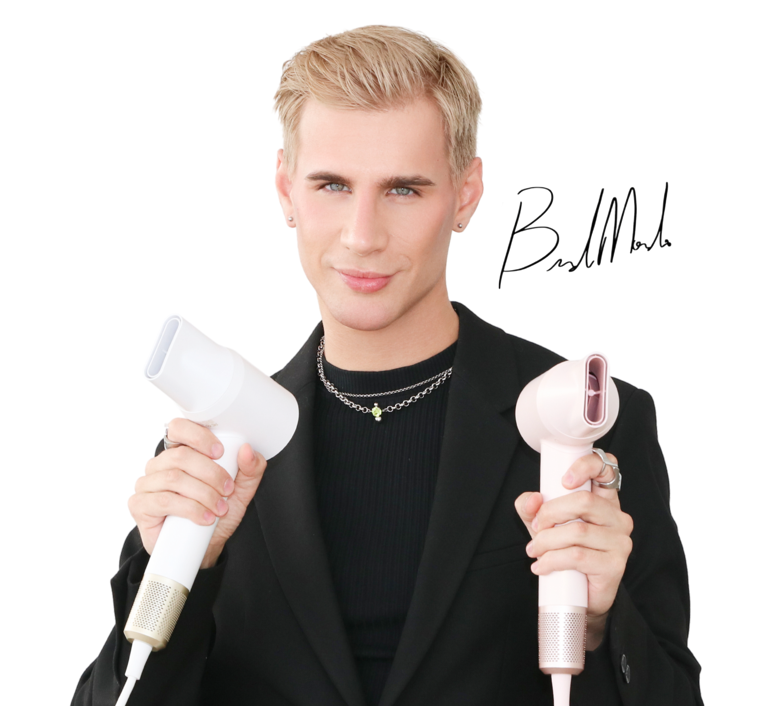 Brad Mondo with Laifen SE hairdryers