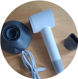 The best hair dryer for curly hair with a diffuser and a concentrator nozzle