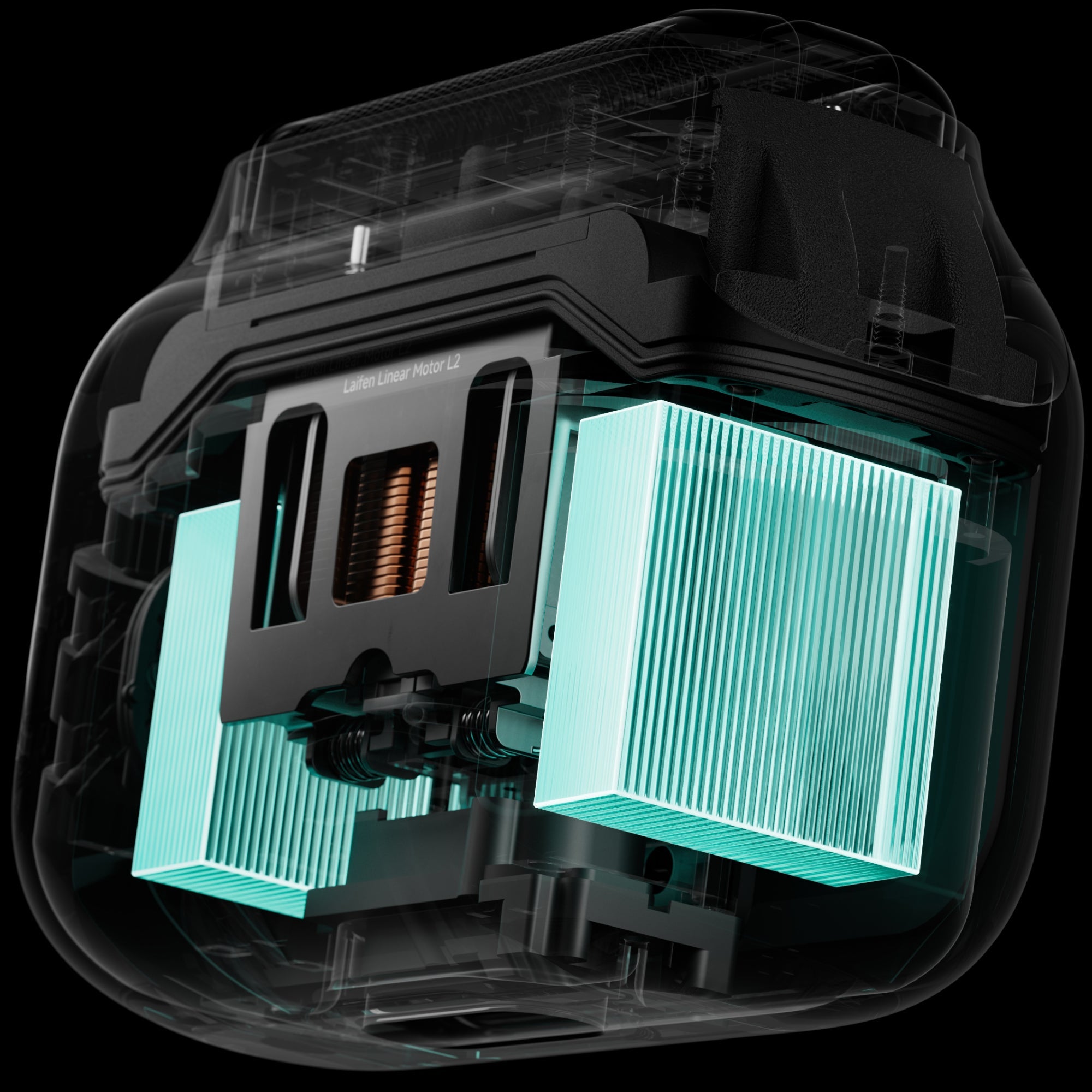 Laifen P3 Pro 電鬚刨內部電池透視，具備長效續航與快速充電功能，完美解決日常及出差的電量使用需求。