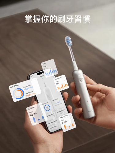 Laifen Wave Pro 電動牙刷結合智慧科技，利用 App 精準記錄潔牙動態，科學掌握刷牙習慣，維持口腔健康。