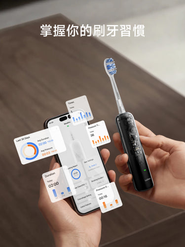 Laifen Wave Pro 電動牙刷結合智慧科技，利用 App 精準記錄潔牙動態，科學掌握刷牙習慣，維持口腔健康。