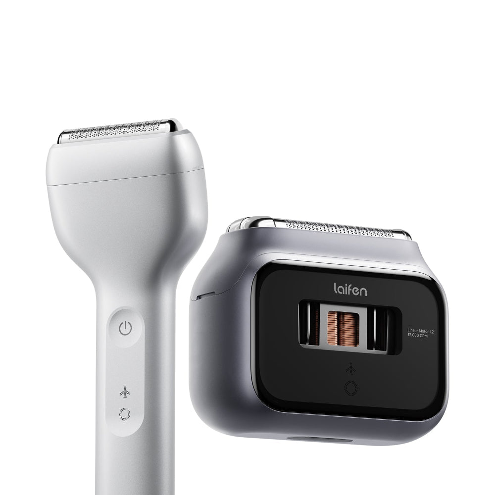 Laifen電鬚刨型號對比。T1 Pro與P3 Pro科技感外觀搭載高速線性摩打，打破傳統電動剃鬚刀設計，防敏感貼面剃淨，為香港男士電鬚刨推薦首選。