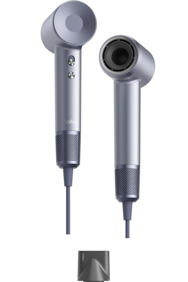 Laifen Swift silver blue hair dryer with one nozzle