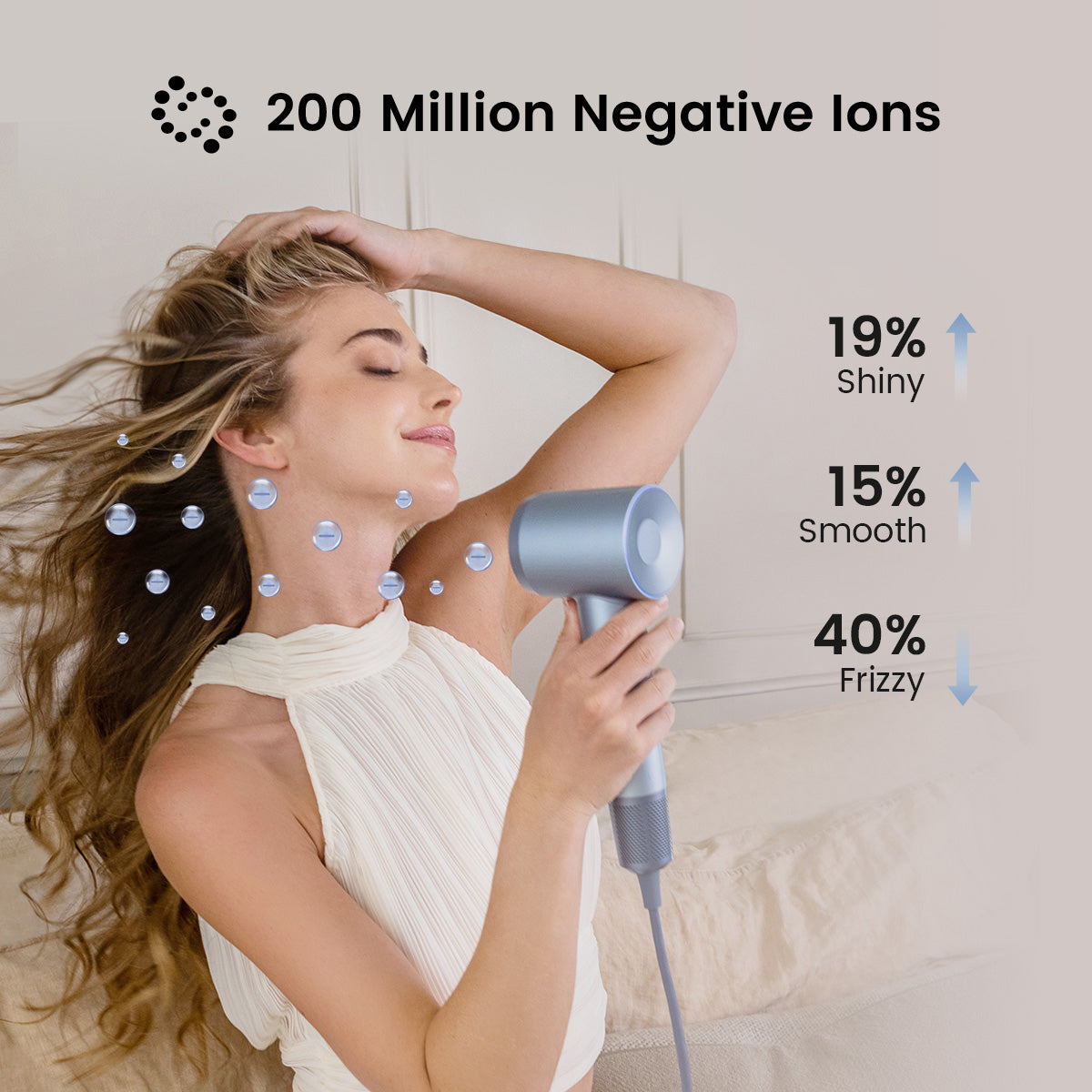 Dry Your Hair Right With 200M Negative Ions